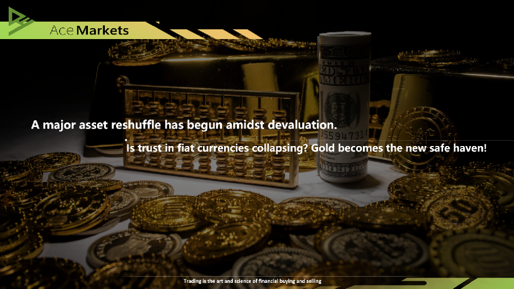 貶值交易下資產「大洗牌」 開啟,法定貨幣信任崩塌?黃金成新避險錨!-Ace Markets交易平台